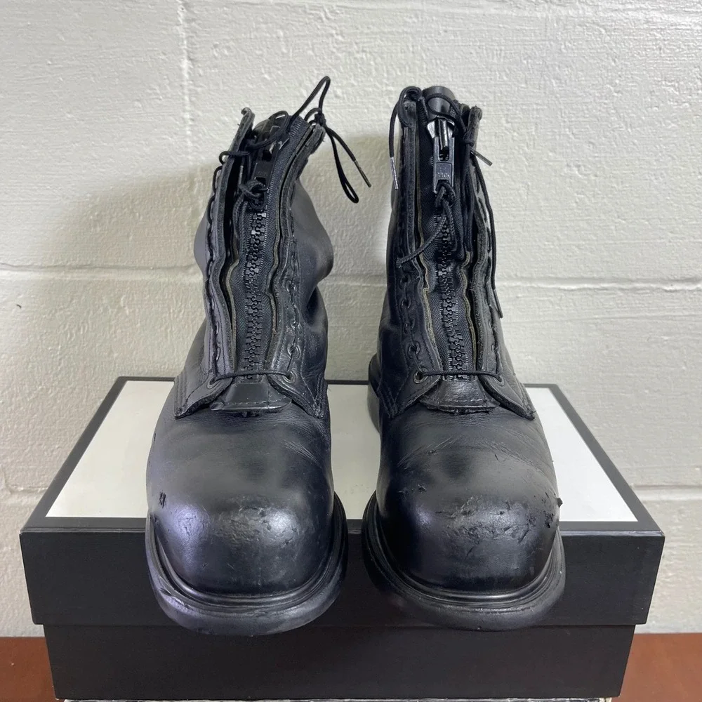 Red Wing 4473 Black Leather Firefighter Work Safety Toe Boots Men's 9.5 USA MADE